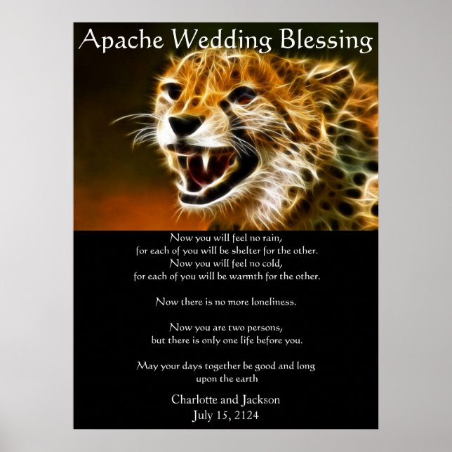 Apache Bröllop Blessing Poster (Framsidan)