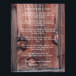 Apache Bröllop Blessing Rustic Red Barn, Namn Poster<br><div class="desc">Denna vackra apache-välsignelse från bröllop, som börjar med "nu får du inte känna något regn", görs till en rustik 11 x 14"-poster, med en röd lada som sidofoto som går med vilken dekoration som helst. Det finns exempeltext på grund för att du enkelt ska kunna anpassa namn och datum. Vilken...</div>