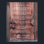 Apache Bröllop Blessing Rustic Red Barn, Namn Poster<br><div class="desc">Denna vackra apache-välsignelse från bröllop, som börjar med "nu får du inte känna något regn", görs till en rustik 11 x 14"-poster, med en röd lada som sidofoto som går med vilken dekoration som helst. Det finns exempeltext på grund för att du enkelt ska kunna anpassa namn och datum. Vilken...</div>