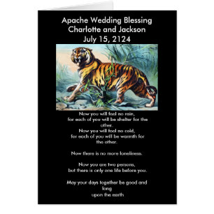 Apache Bröllop Blessing Saber Toothed Tiger Hälsningskort