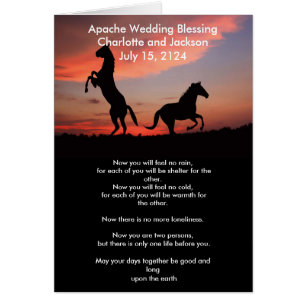 Apache Bröllop Blessing silhouette Hälsningskort