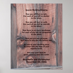 Apache Bröllop Bluting Poster 11 x 14 tum Red Barn