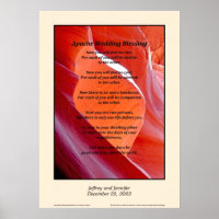 Apache Bröllop Bluting Poster 20 x 28-tums Anpassn