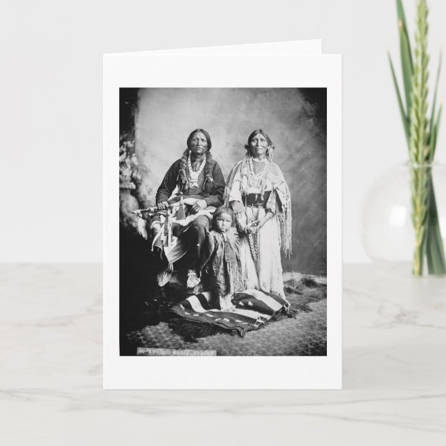 Apache Chief Antonio Maria med sin familj, 1897 ( Kort (Framsida)
