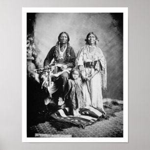 Apache Chief Antonio Maria med sin familj, 1897 ( Poster