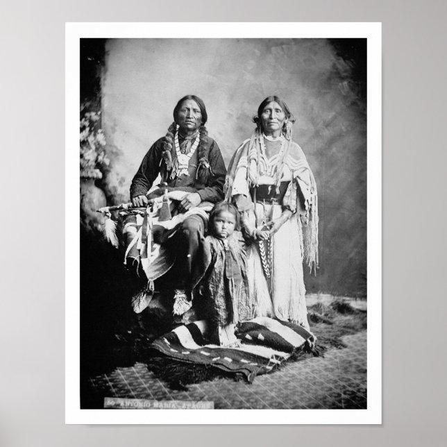 Apache Chief Antonio Maria med sin familj, 1897 ( Poster (Framsidan)