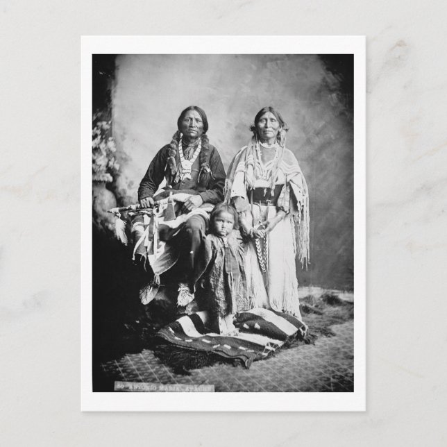 Apache Chief Antonio Maria med sin familj, 1897 ( Vykort (Framsida)