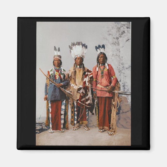 Apache Chiefs Garfield Ouche Te Foya 1899 Magnet (Framsidan)