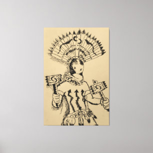 Apache Crown Dancer Sketch Canvastryck