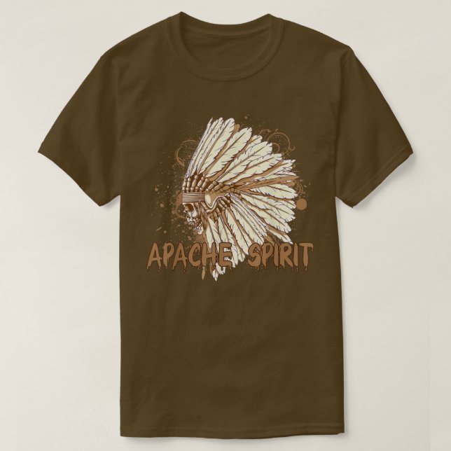 Apache Head Spirit Costume Cool Easy Halloween Gif T Shirt (Design framsida)