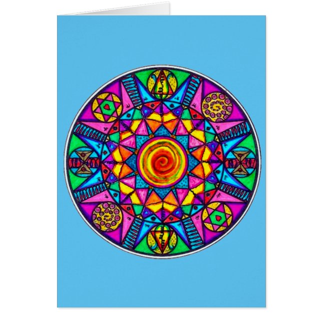 Apache Healing Prayer Medicine Mandala Card Hälsningskort (Framsidan)