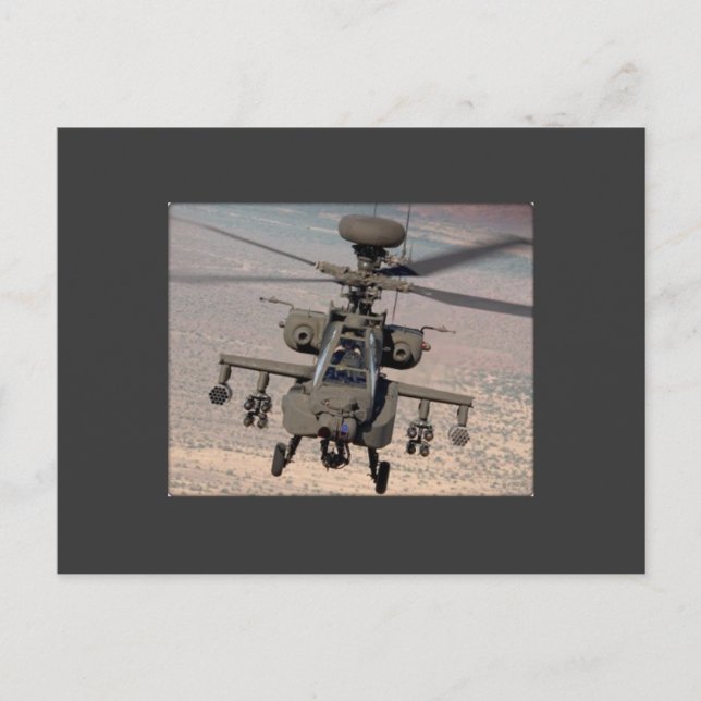 Apache Helicopter Luft Vingar Destiny Vykort (Framsida)