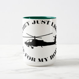 Apache Helicopter lustig mugg