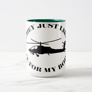 Apache Helicopter lustig mugg