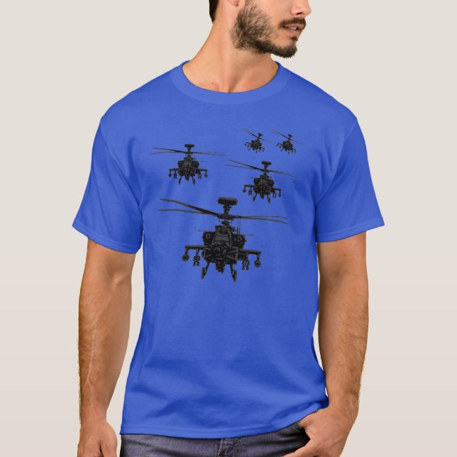 Apache helikopter tee shirt (Framsida)