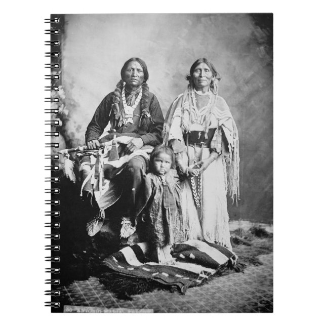Apache högsta Antonio Maria med hans familj, 1897 Anteckningsbok Med Spiral (Framsidan)