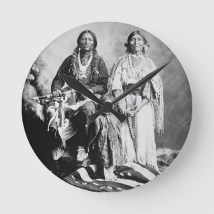 Apache högsta Antonio Maria med hans familj, 1897 Rund Klocka