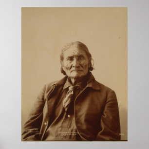 Apache Indian Leader Geronimo av Adolph F. Muhr Poster