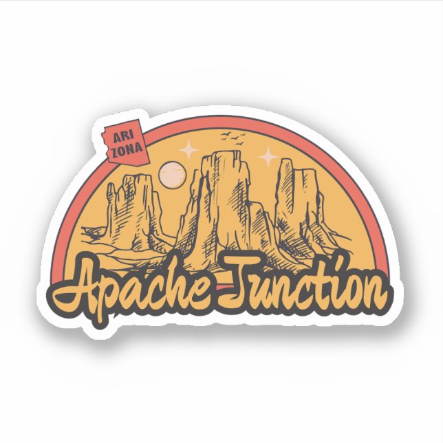 Apache Junction, Arizona  Klistermärken (Framsida)