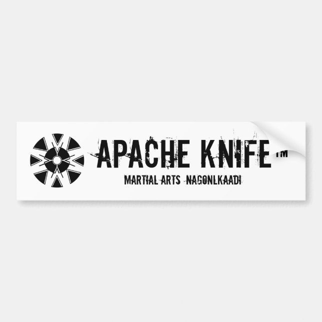 Apache Kinfe ®️ ™️ 🇺 🇸 Bumper Sticker Bildekal (Framsidan)