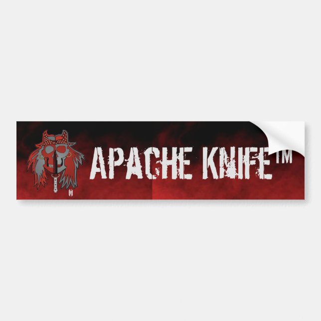 Apache Kinfe ®️ ™️ 🇺 🇸 Bumper Sticker Bildekal (Framsidan)