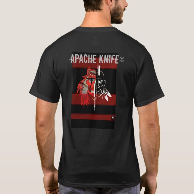 Apache Kinfe ®️ ™️ 🇺 🇸 ShadowWolf Blade T-Shirt (Baksida)