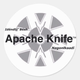 Apache Knivar™ 11-fästare Runt Klistermärke