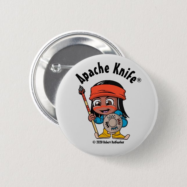 Apache Knivar®™ Apache Kid 4.B-knapp Knapp (Framsida & baksida)