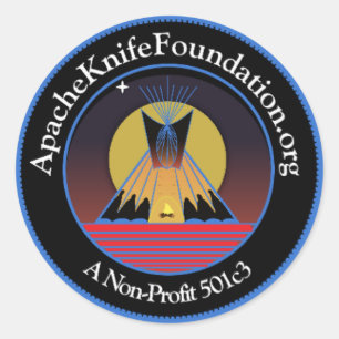 Apache Knivar Foundation Sticker Runt Klistermärke