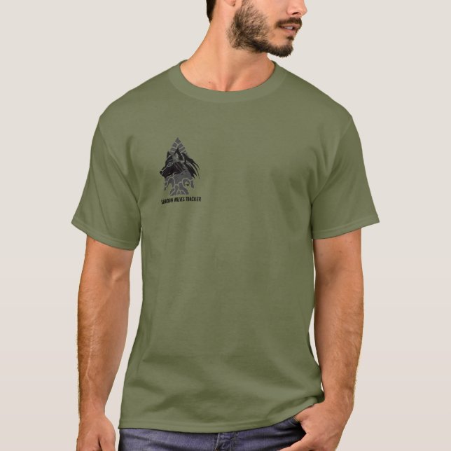 Apache Knivar® 🇺 🇸 SHADOW VARGARS TRACKER T-Shir T Shirt (Framsida)