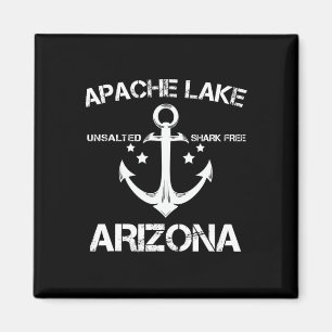 Apache Lake Arizona Roligt Fiske Camping Sommar G Magnet