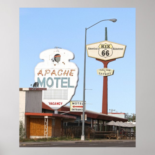 Apache Motel Sign, Tucumcari, New mexico Poster (Framsidan)