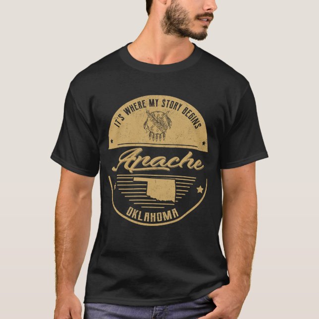 Apache Oklahoma Det är där min berättelse börjar T Shirt (Framsida)