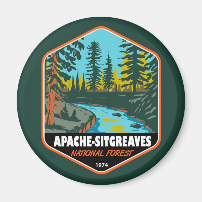 Apache Sitgreaves National Forest Vintage Magnet (Framsidan)