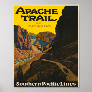 Apache Tåg i Arizona Vintage resor Poster