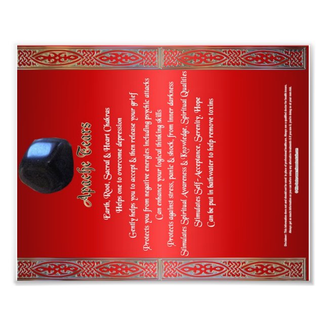 Apache Tårar Egendom-diagram Fototryck (Framsidan)