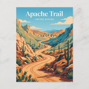 Apache Trail nära Tortilla Flat Arizona Vykort