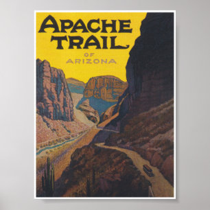 Apache Trail of Arizona Vintage resor Poster