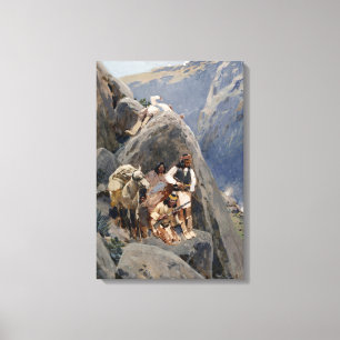 Apache Tribe Fighting Indian Krig Canvastryck