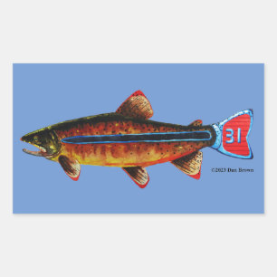 Apache Trout Mugg Rektangulärt Klistermärke