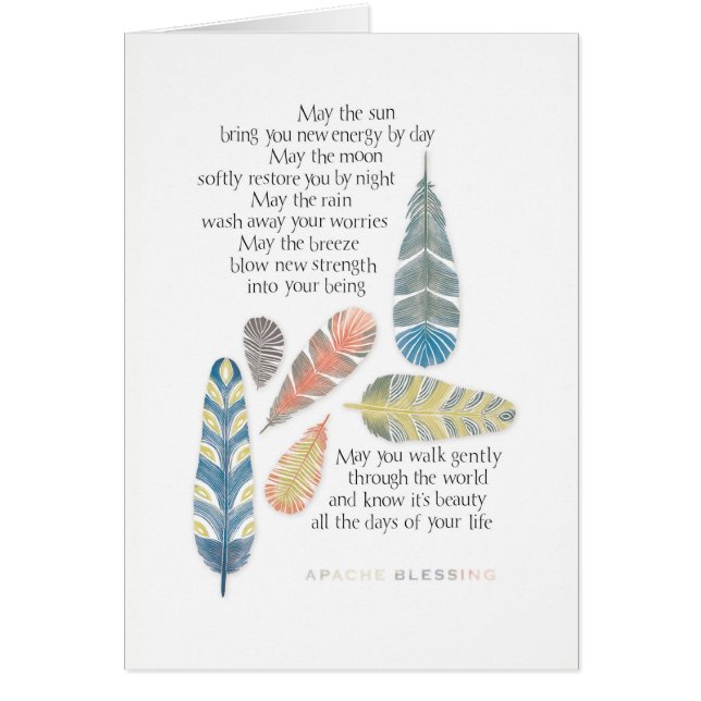 Apache välsignelse hälsningskort (Framsidan)