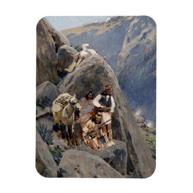 Apache Warriors: Ambush på American Cavalry Magnet (Vertikal)