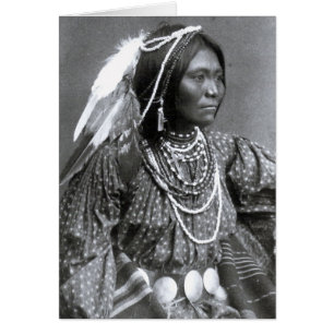 Apache Woman Hälsningskort