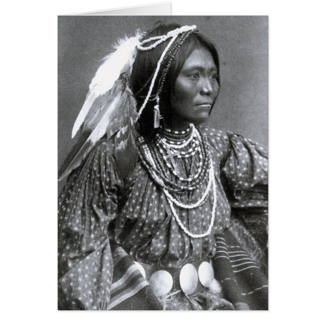 Apache Woman Hälsningskort (Framsidan)