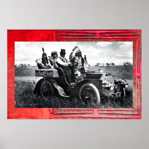 APACHER OCH GERONIMO DRIVER EN BIL POSTER