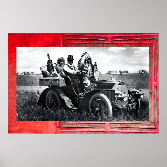 APACHER OCH GERONIMO DRIVER EN BIL POSTER (Framsidan)