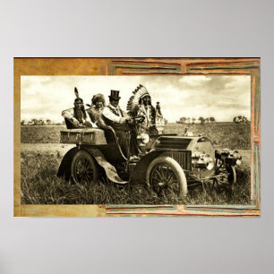 APACHER OCH GERONIMO DRIVER EN BIL POSTER