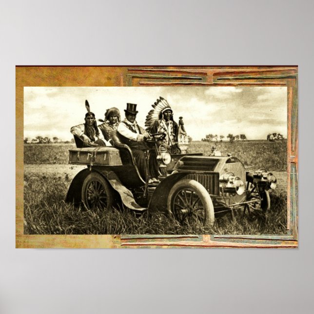 APACHER OCH GERONIMO DRIVER EN BIL POSTER (Framsidan)