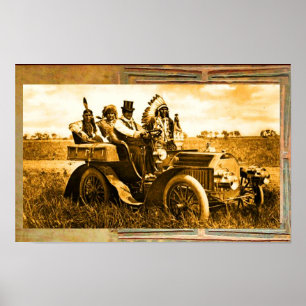 APACHER OCH GERONIMO DRIVER EN BIL POSTER