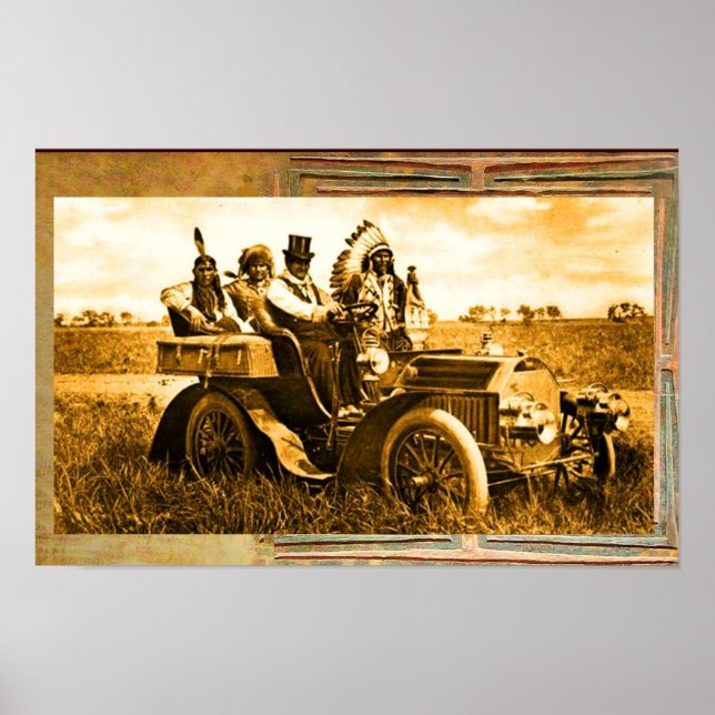 APACHER OCH GERONIMO DRIVER EN BIL POSTER (Framsidan)